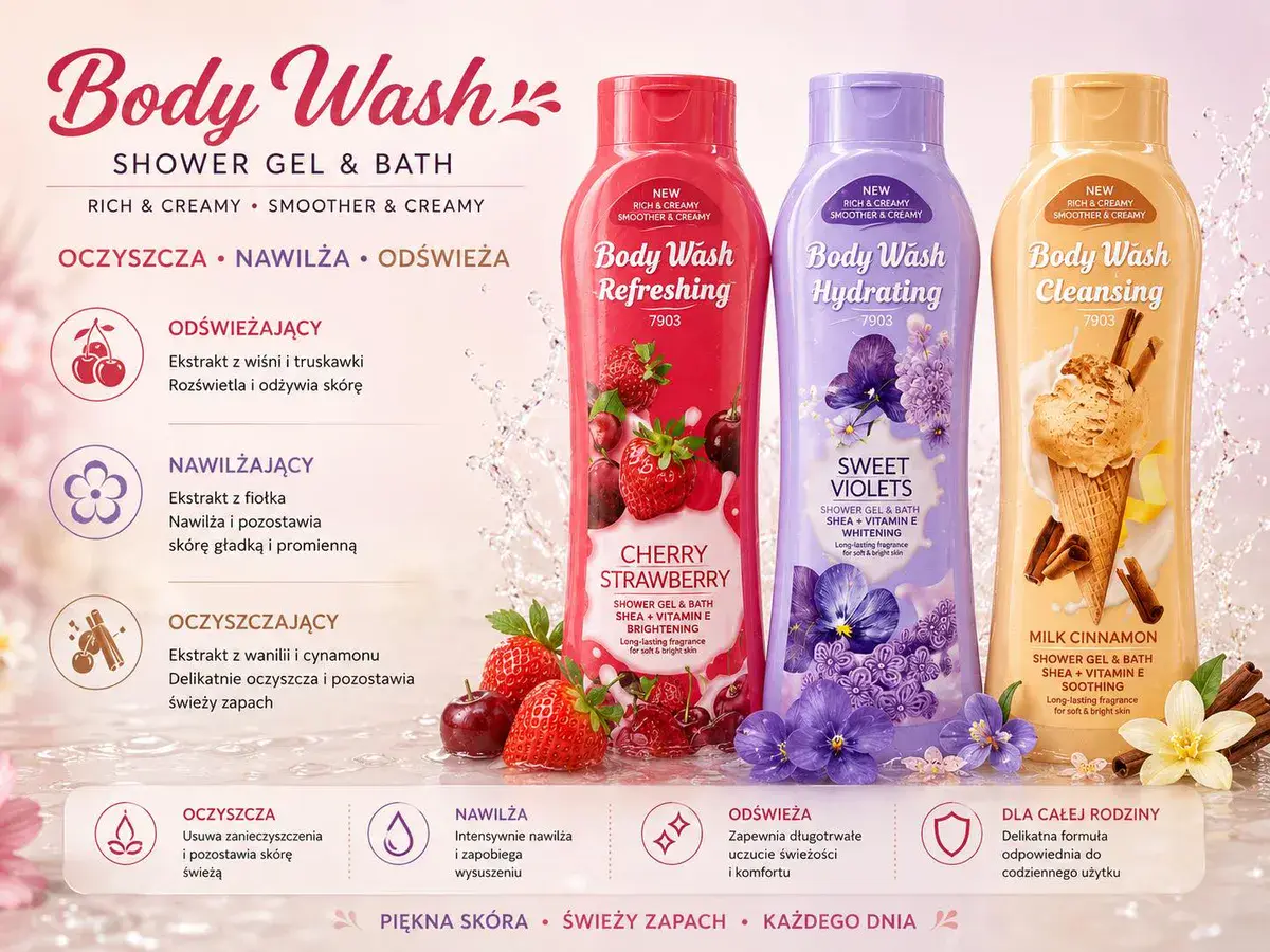 Żel pod prysznic Body Wash Cherry Strawberry 500ml