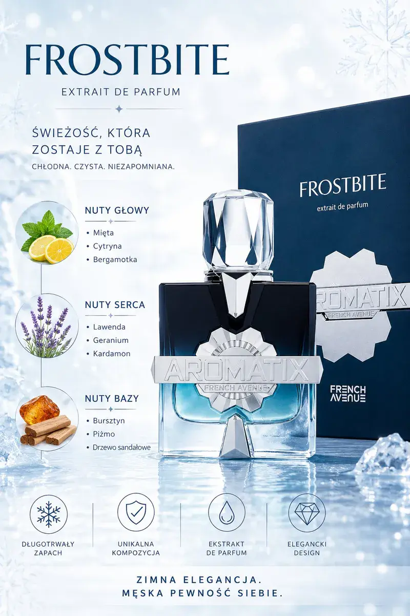 Frostbite AROMATIX French Avenue perfum męski z nutami mięty i bursztynu