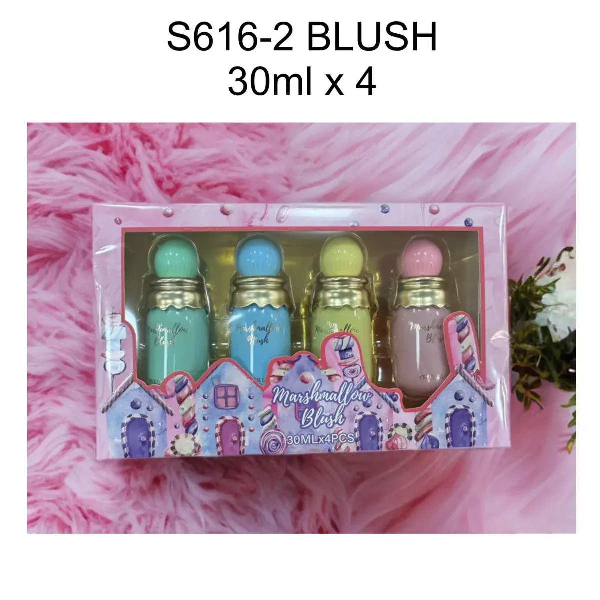 Zestaw perfum Marshmallow Blush 4x30ml pastelowe flakoniki
