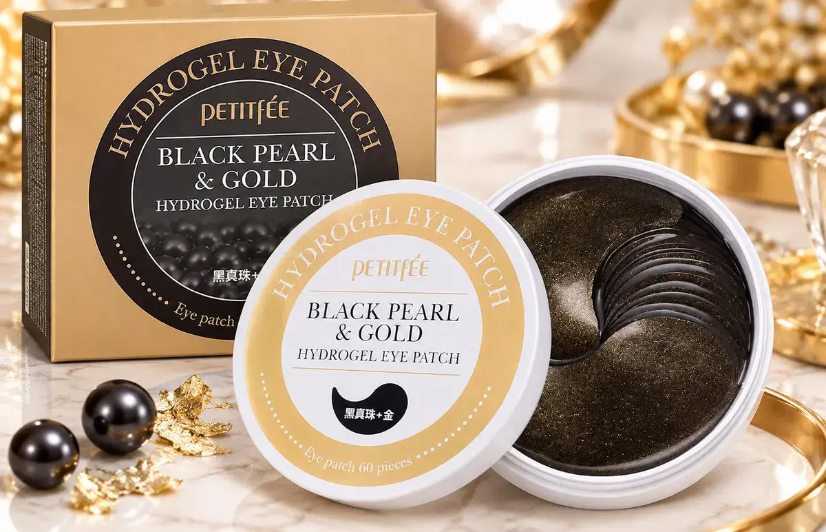 Petitfée Black Pearl & Gold hydrożelowe płatki pod oczy 60 szt.