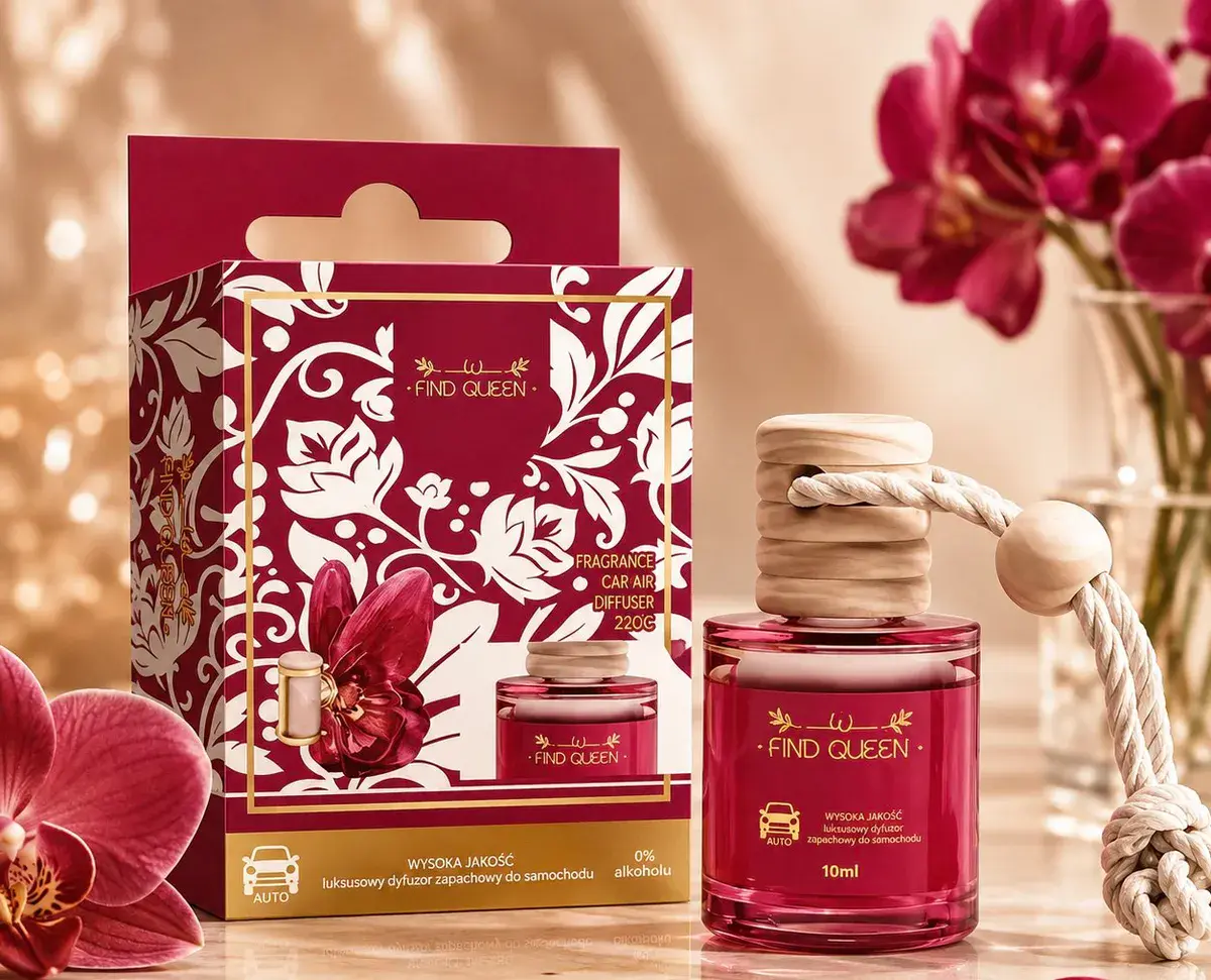 Odświeżacz powietrza Find Queen 10 ml czerwony dyfuzor samochodowy