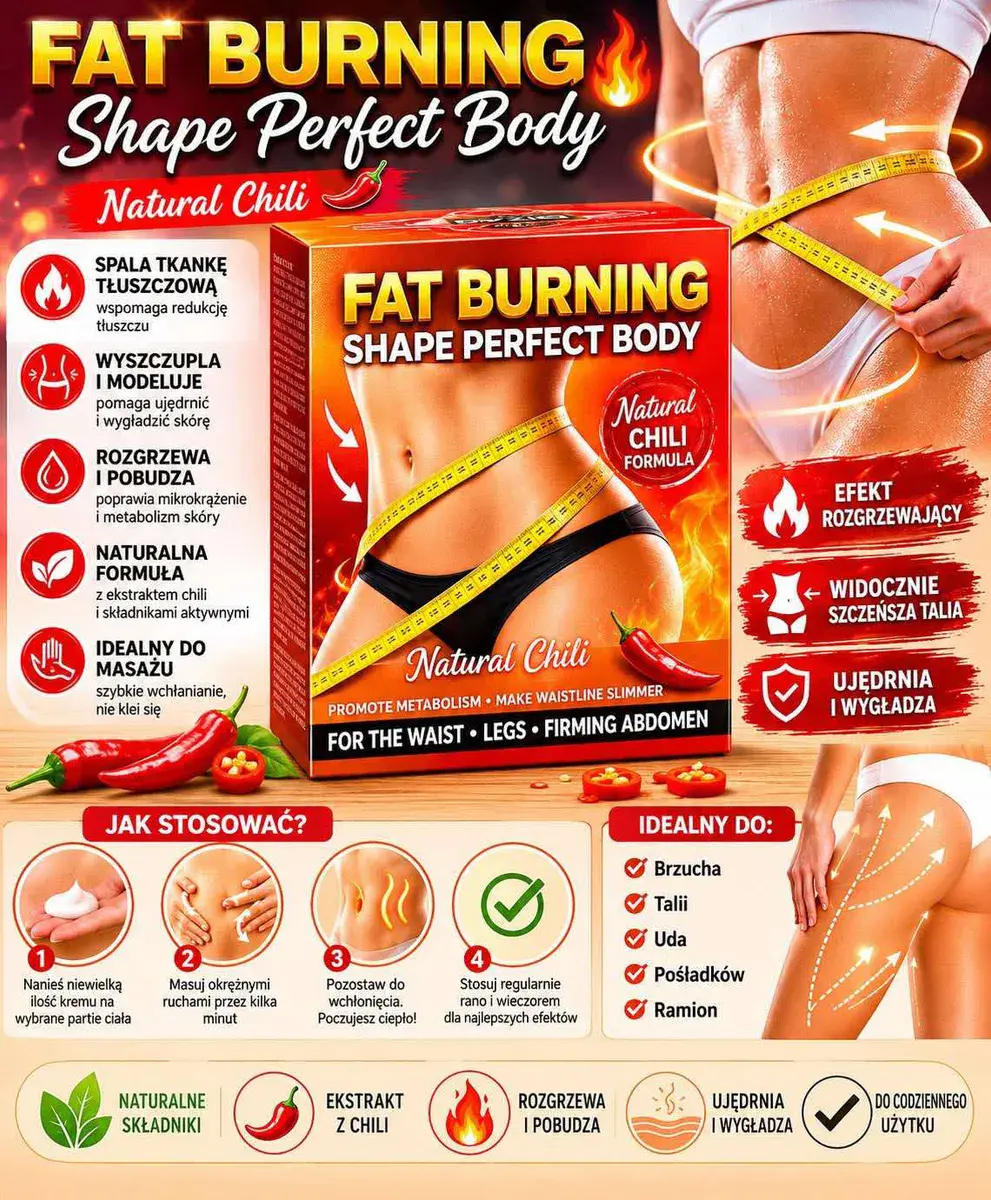 Fat Burning Shape Perfect Body krem z ekstraktem chili do modelowania sylwetki