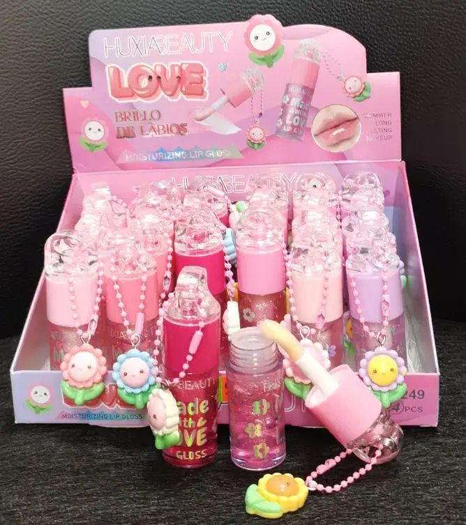 HUXIA BEAUTY Love nawilżający błyszczyk do ust z zawieszką kwiatem