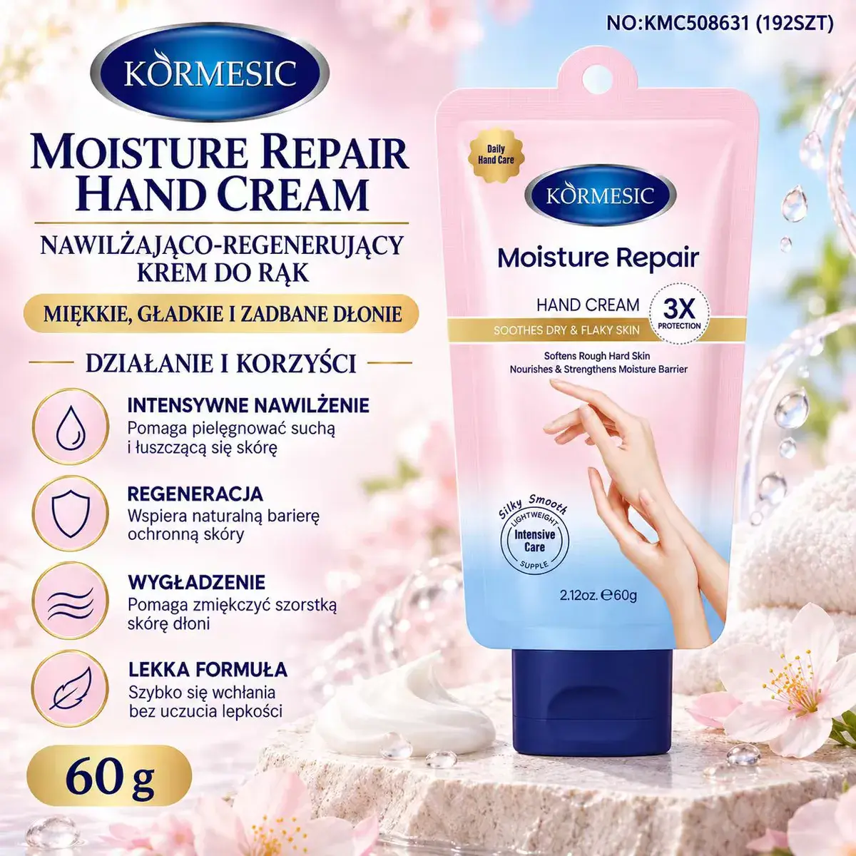 Kormesic Moisture Repair krem do rąk 60 g nawilżający i regenerujący