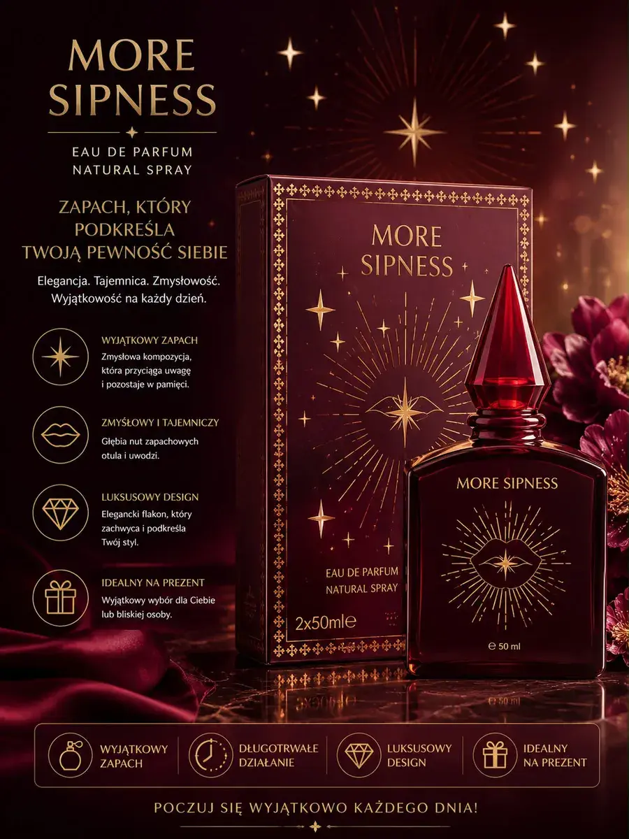 More Sipness Perfumy Eau de Parfum 2x50ml Elegancki Flakon