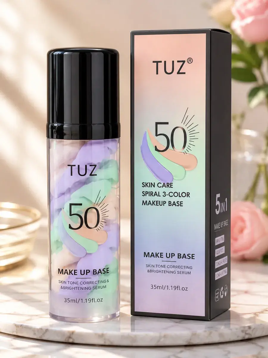 Baza pod makijaż TUZ SPF50 Spiral 3-Color 5w1 35ml