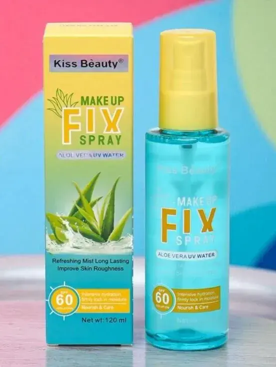 Kiss Beauty Make Up Fix Spray Aloe Vera UV Water 120 ml mgiełka utrwalająca