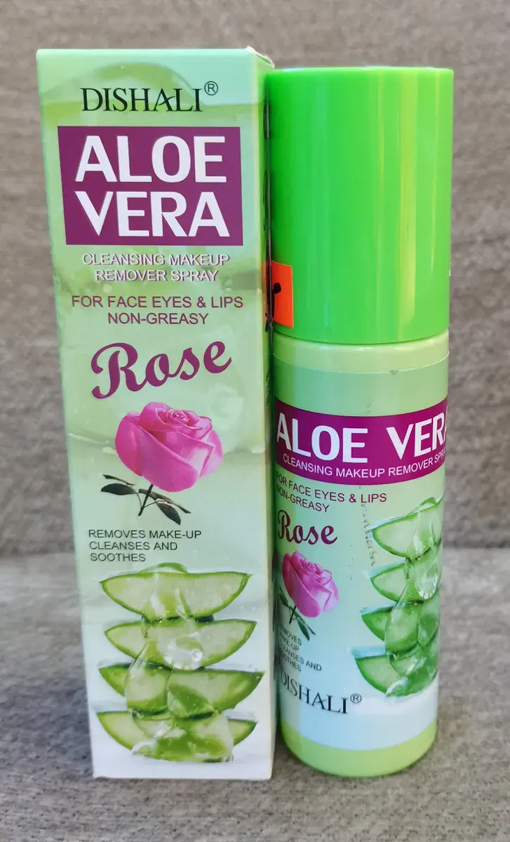 Dishali Aloe Vera Rose spray do demakijażu twarzy i ust 100ml