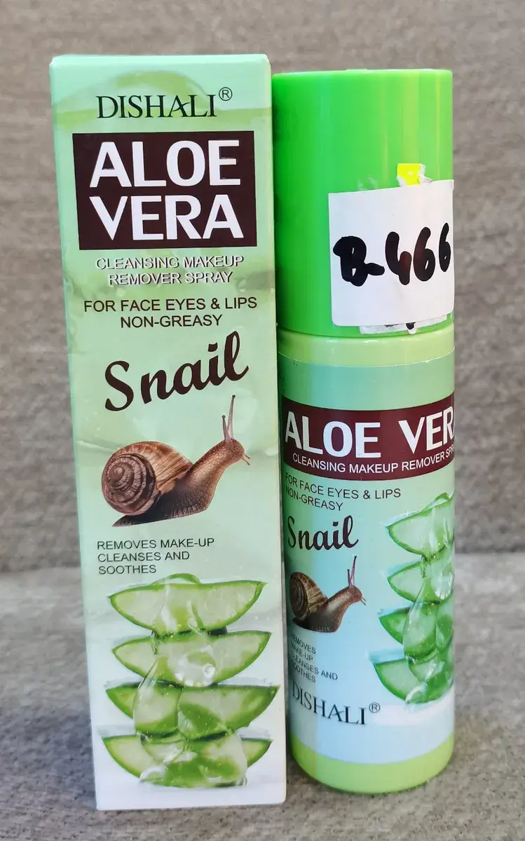 Dishali Aloe Vera Snail spray do demakijażu twarzy i ust