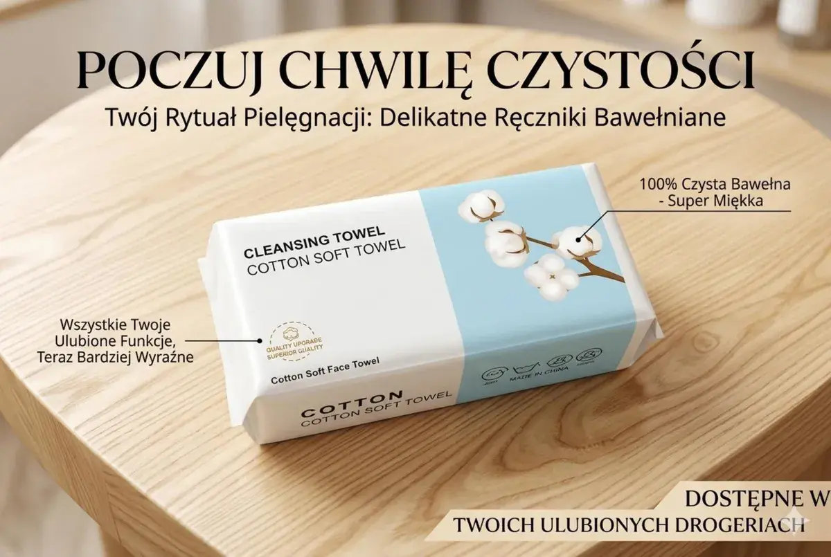 Delikatne Bawełniane Ręczniki do Twarzy 100% Czysta Bawełna