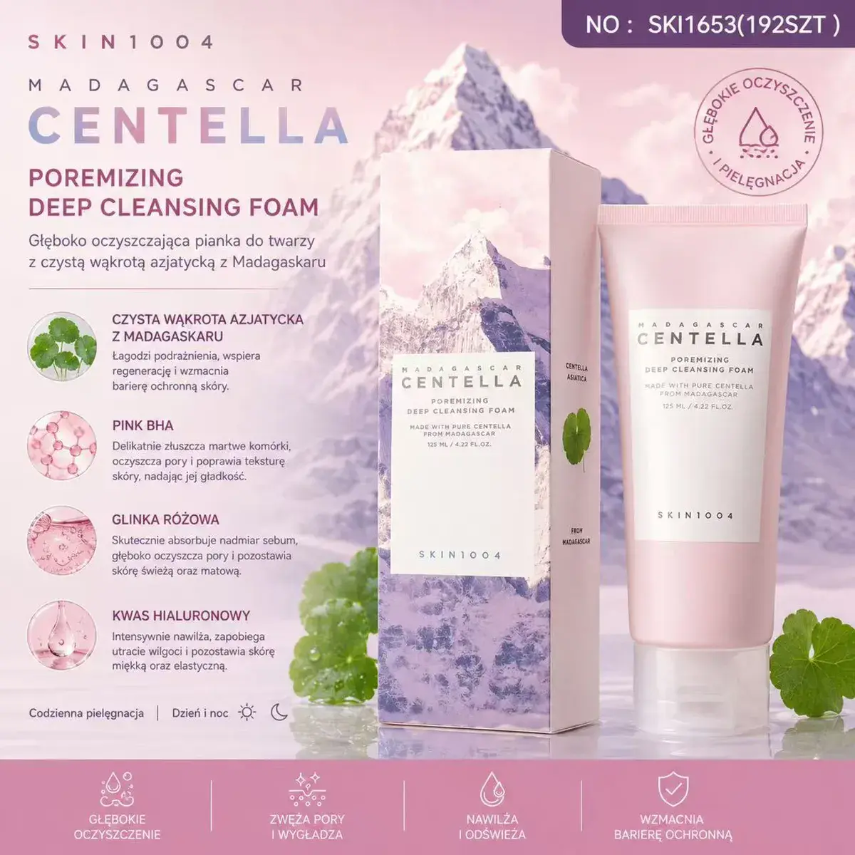 Pianka do mycia twarzy Centella z Madagaskaru 125 ml
