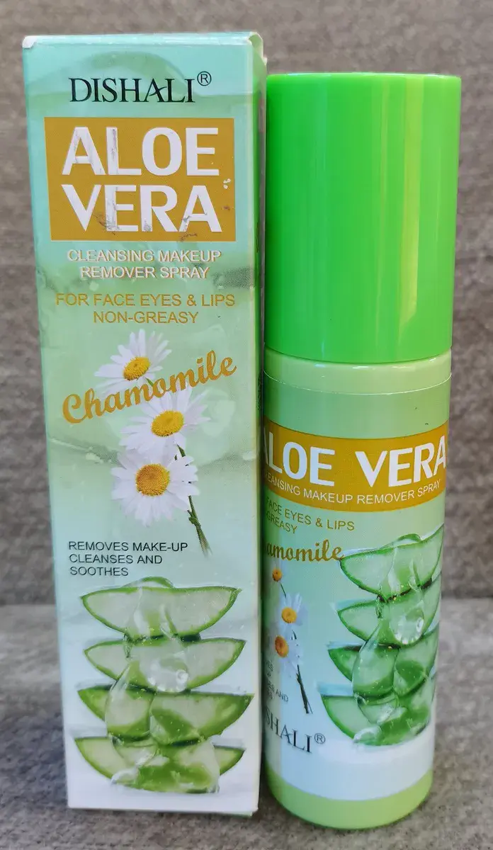 Dishali Aloe Vera Chamomile spray do demakijażu twarzy i ust