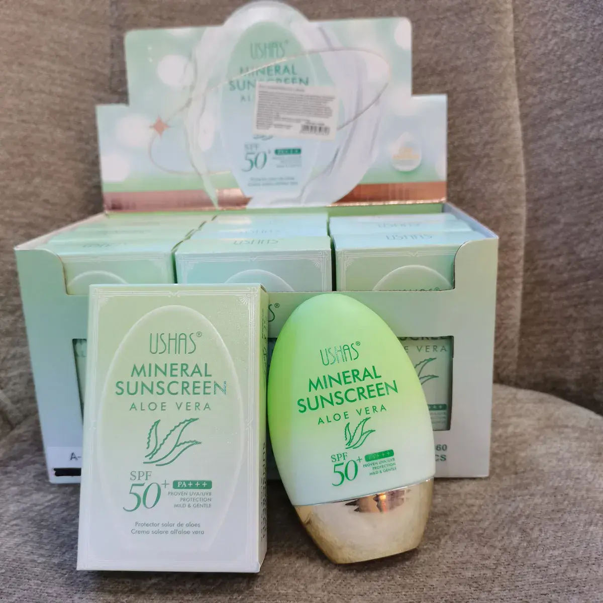Ushas Mineral Sunscreen Aloe Vera SPF 50+ krem przeciwsłoneczny