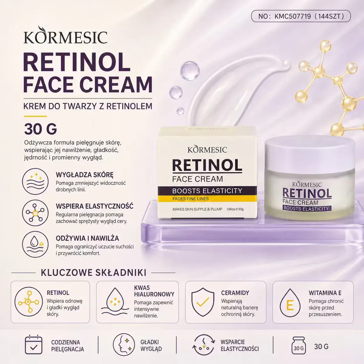Kormesic Retinol Face Cream 30g krem do twarzy z retinolem