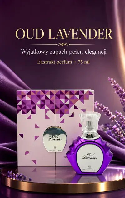 Oud Lavender Perfumy 75 ml fioletowa butelka z ekstraktem