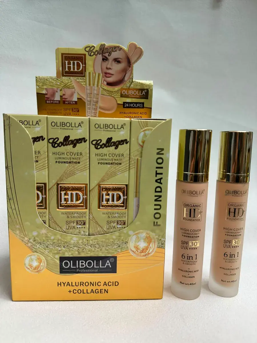 OLIBOLLA Organic HD Collagen podkład kryjąco-matujący 40 ml 6w1