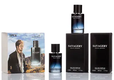 Zestaw perfum Savagery Pour Homme 2x50ml z eleganckim flakonem