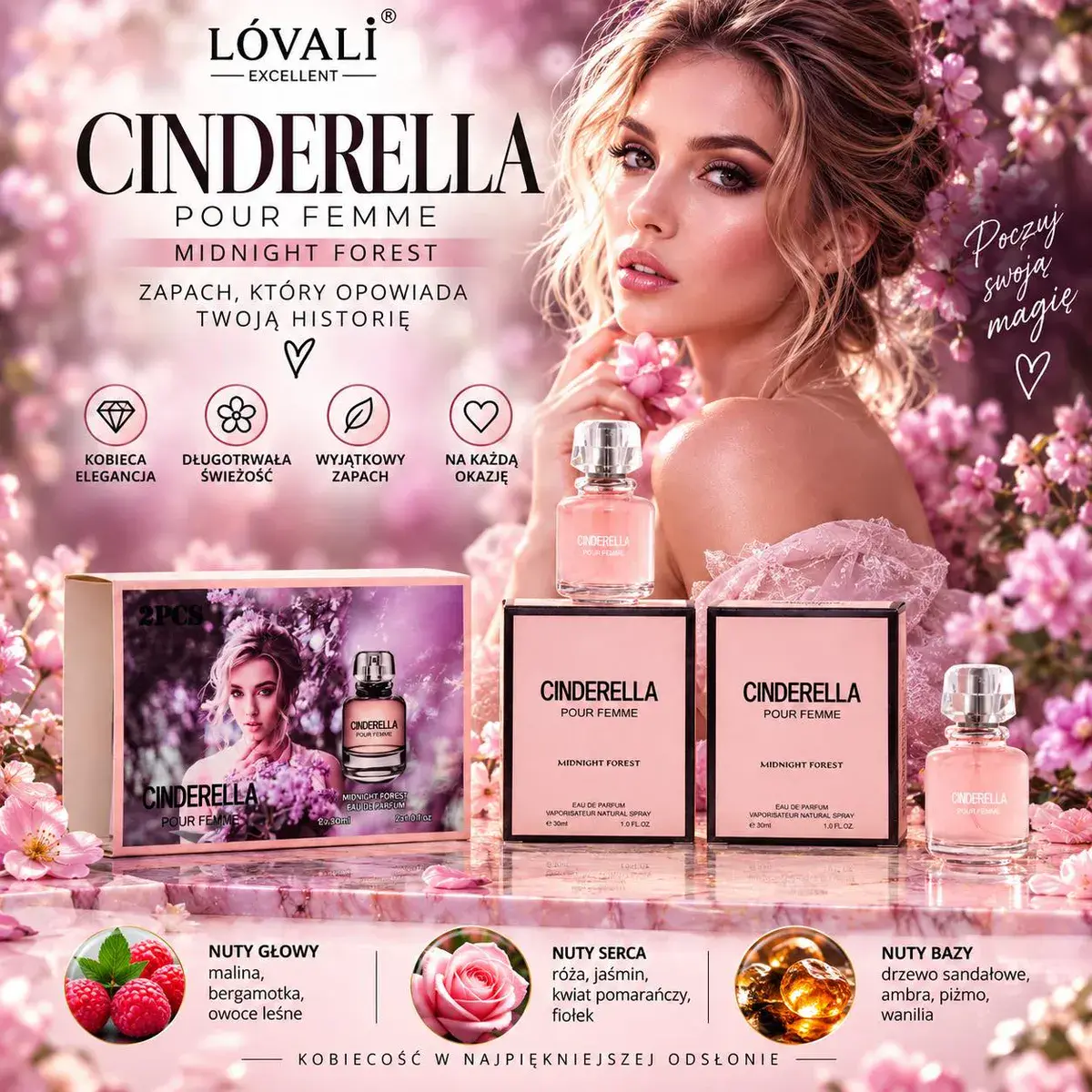Zestaw Perfumy Cinderella Pour Femme Midnight Forest 2x30ml