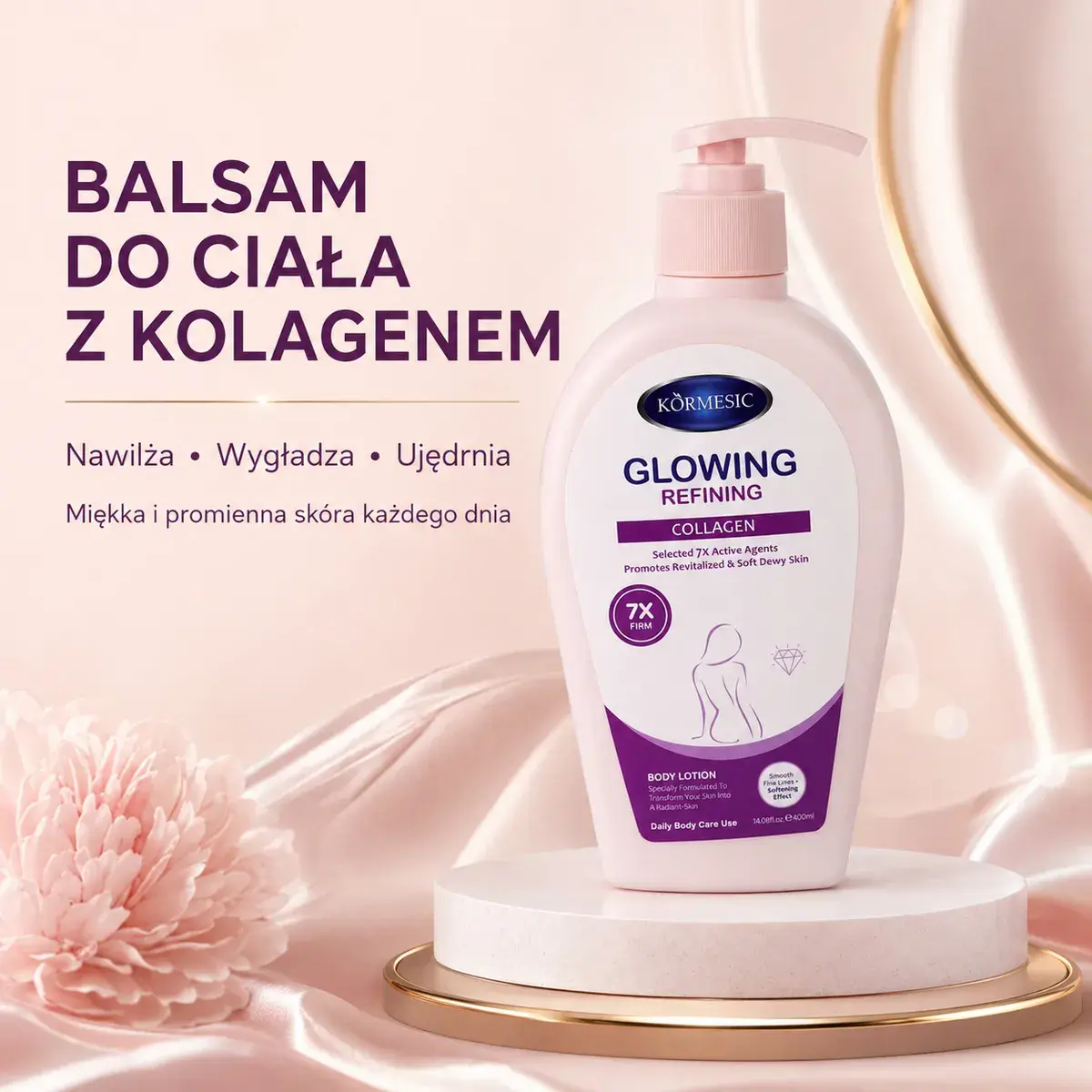 Balsam do ciała KÖRMESIC z kolagenem 400 ml nawilżający i ujędrniający