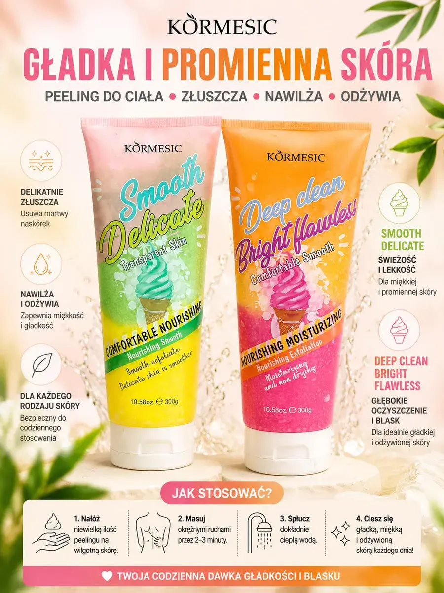 Körmesic peeling do ciała Smooth Delicate 300g nawilżający i odżywczy