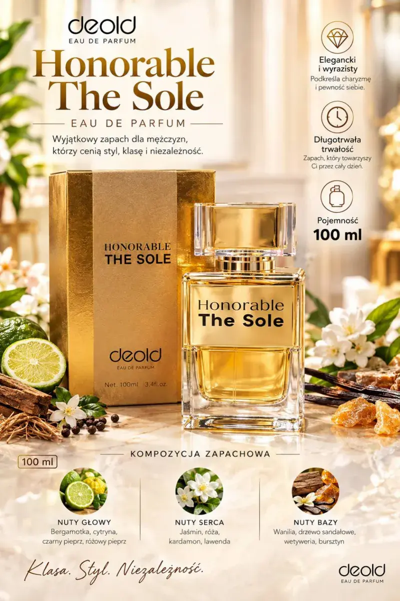 Deold Honorable The Sole 100 ml elegancki zapach męski
