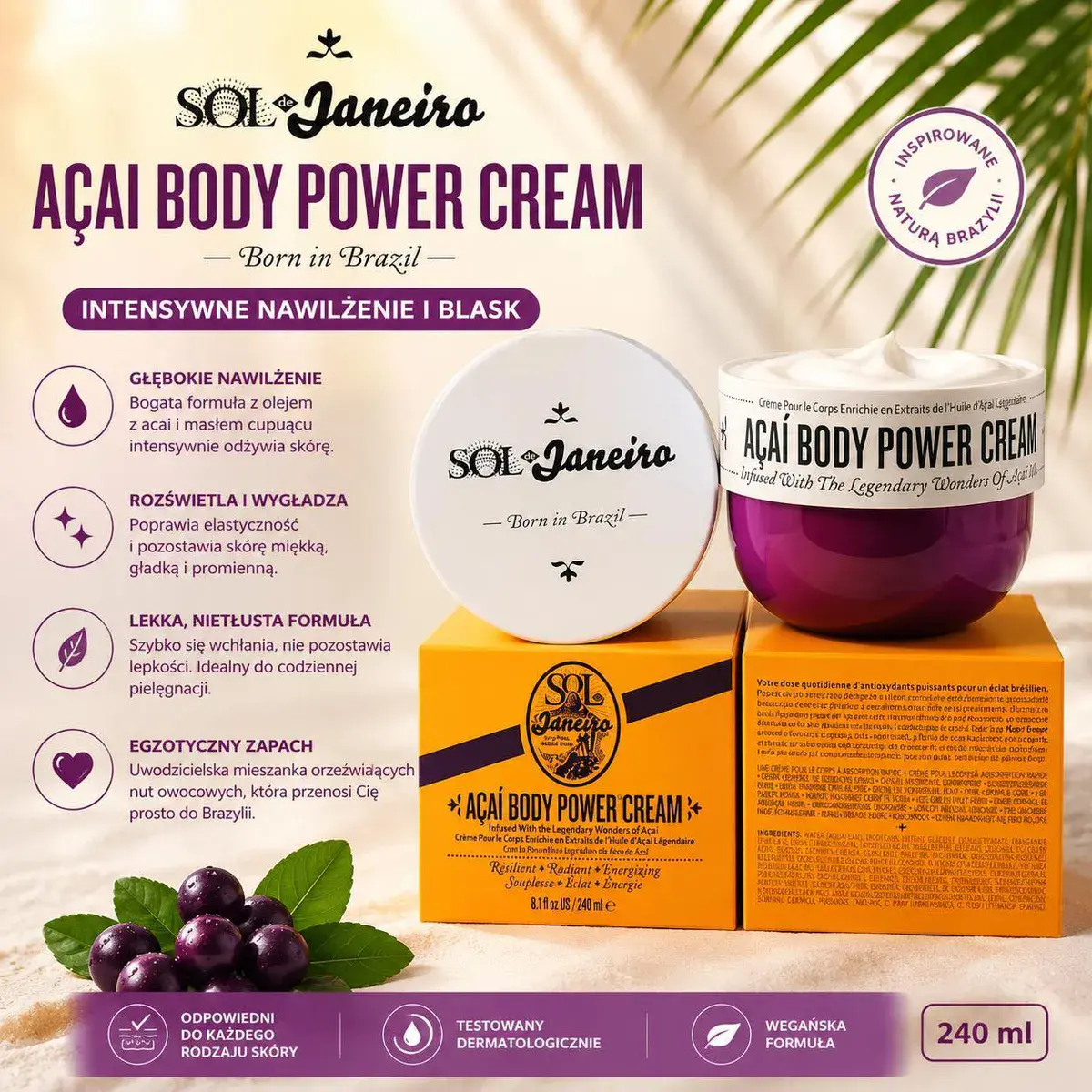 Sol de Janeiro Açaí Body Power Cream krem do ciała 240 ml