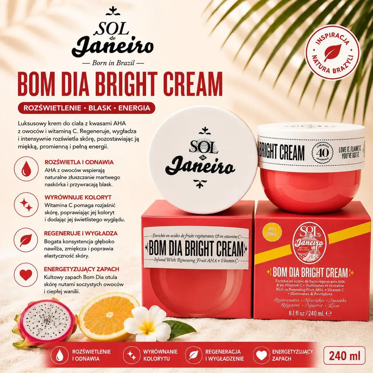 Sol de Janeiro Bom Dia Bright Cream krem do ciała 240 ml rozświetlający