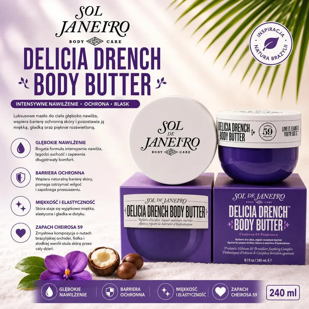 Sol de Janeiro Delícia Drench Body Butter 240 ml intensywne nawilżenie