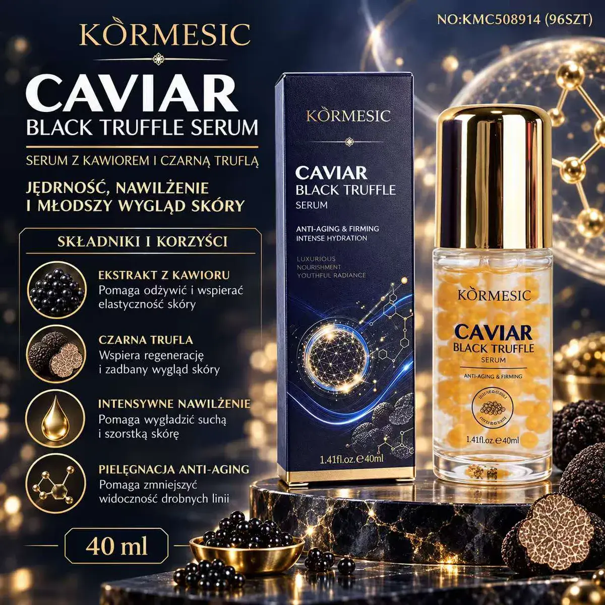 KORMESIC Caviar Black Truffle Serum 40ml z ekstraktem z kawioru