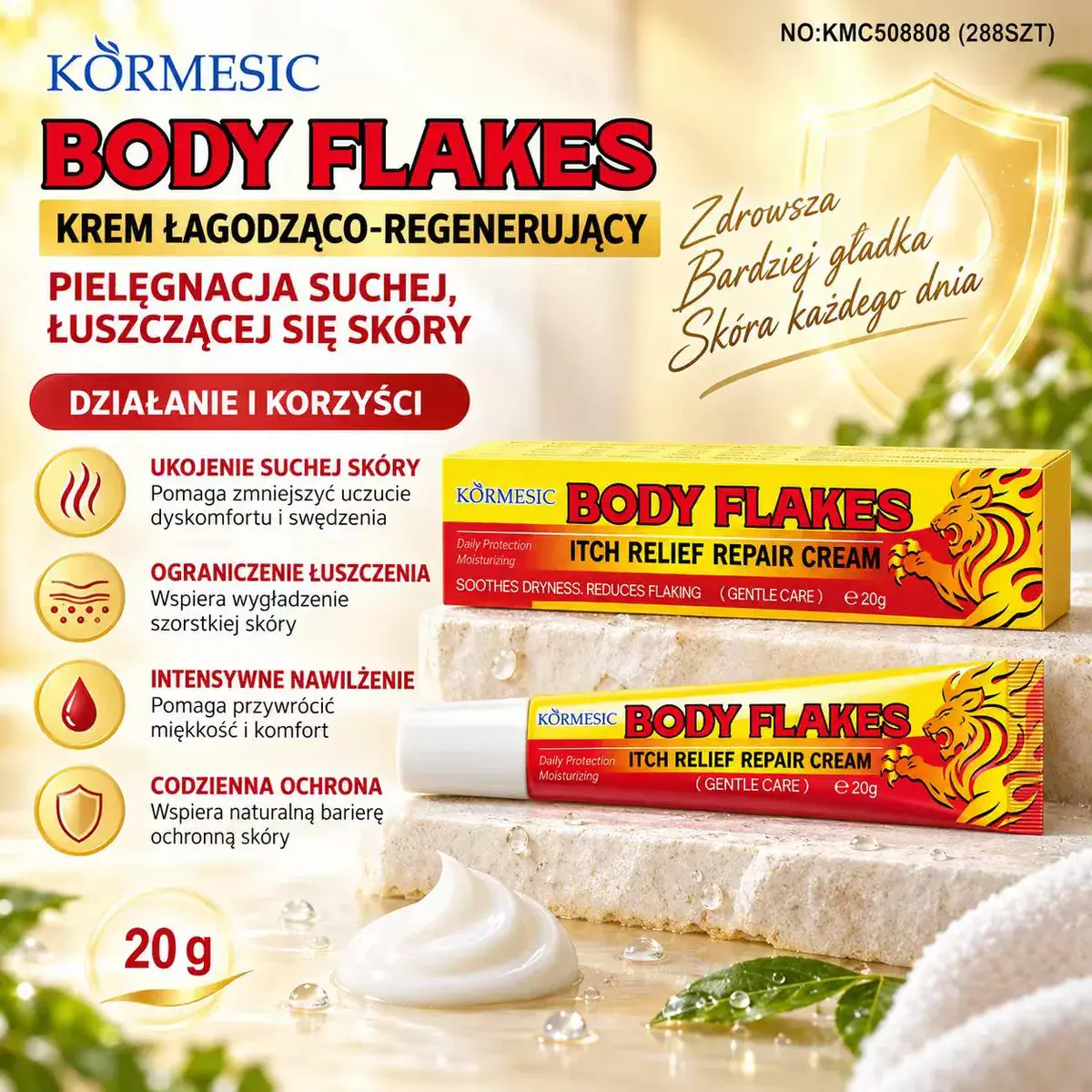 Krem łagodząco-regenerujący Body Flakes 20g do suchej skóry