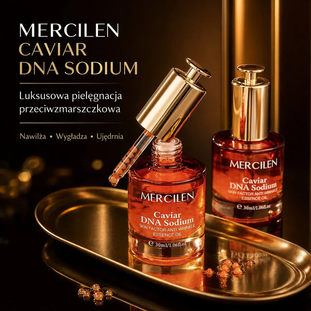 Mercilen Caviar DNA Sodium luksusowa esencja przeciwzmarszczkowa 30 ml