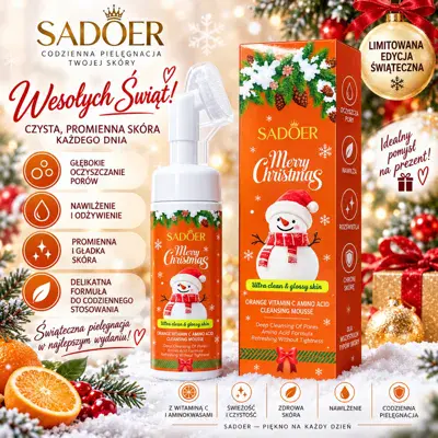 SADOER Pianka do mycia twarzy z witaminą C i aminokwasami 150 ml