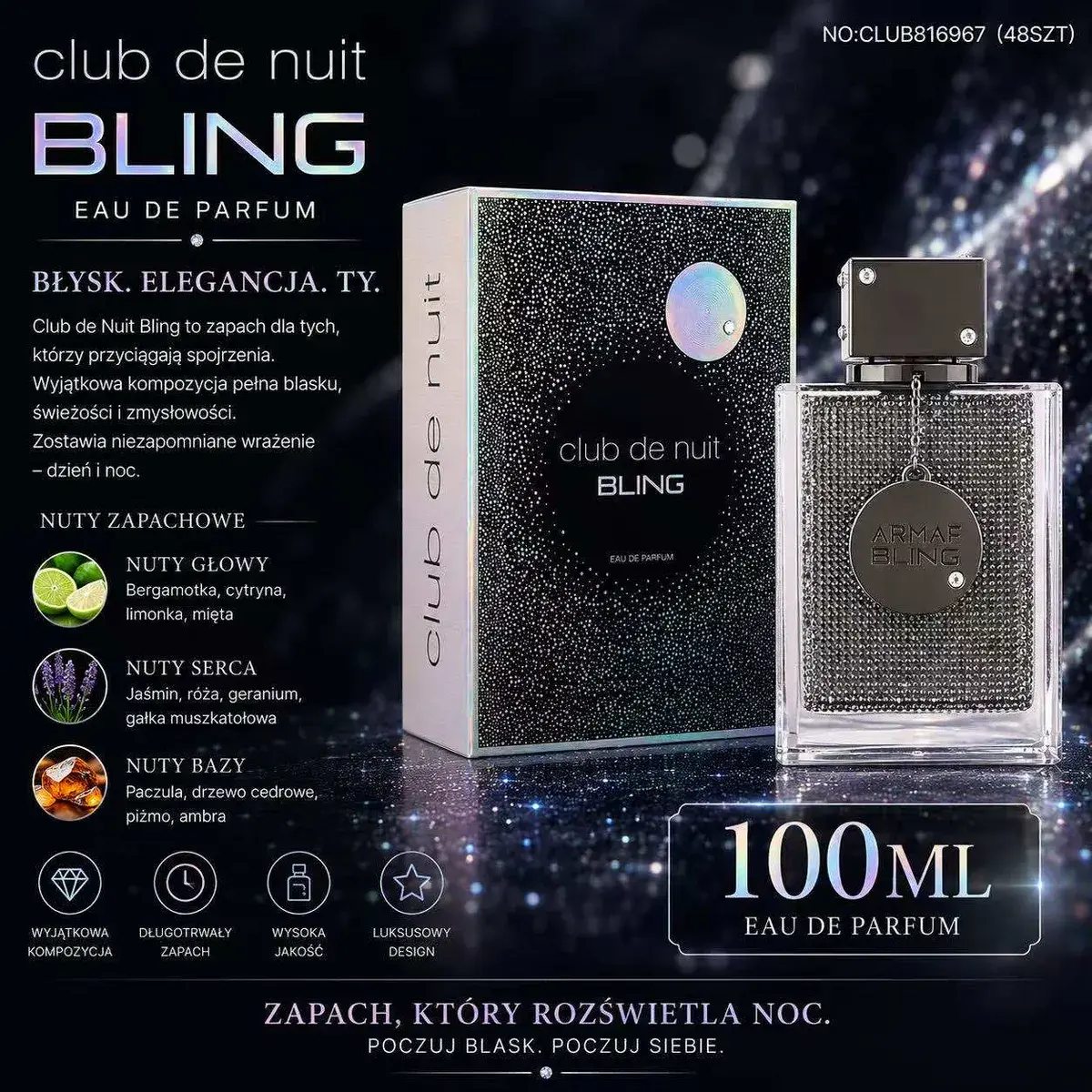 Club de Nuit Bling Eau de Parfum 100ml luksusowy zapach