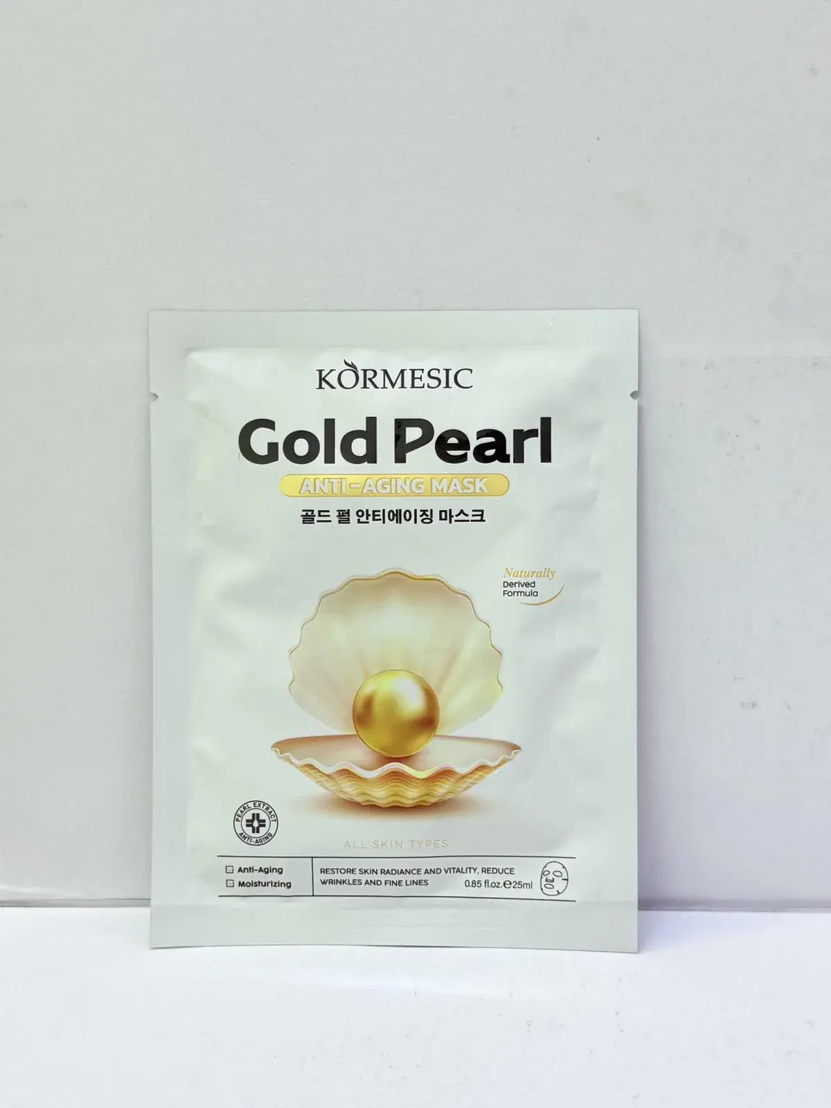 Maska w płachcie do twarzy KORMESIC Gold Pearl
