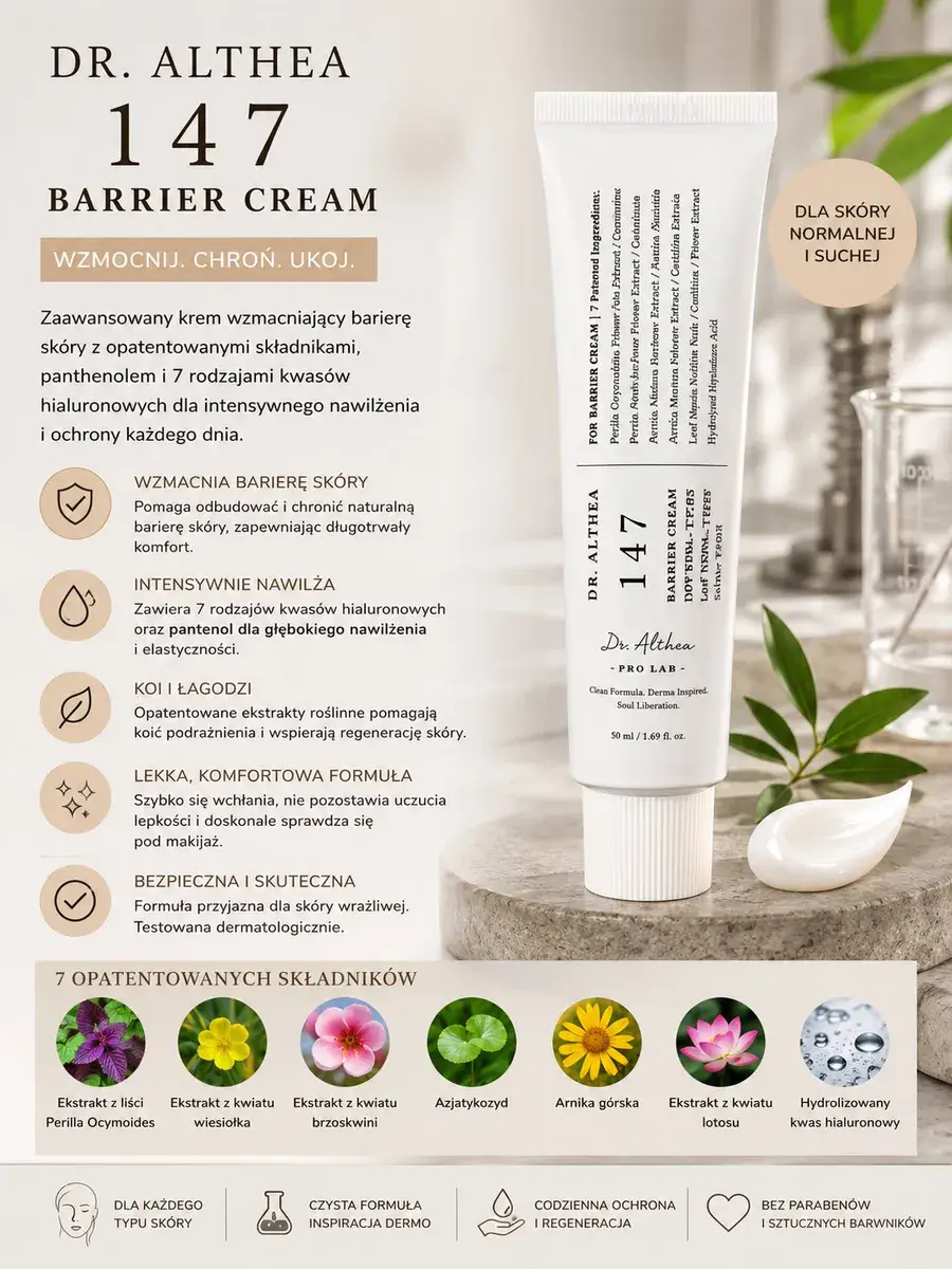 Dr. Althea 147 Barrier Cream 50ml krem barierowy do skóry normalnej i suchej