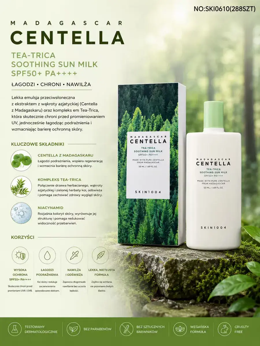 Centella Tea-Trica Soothing Sun Milk SPF50+ PA++++ 50 ml