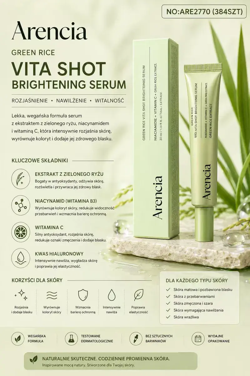 Arencia Green Rice Vita Shot serum rozjaśniające 30 ml