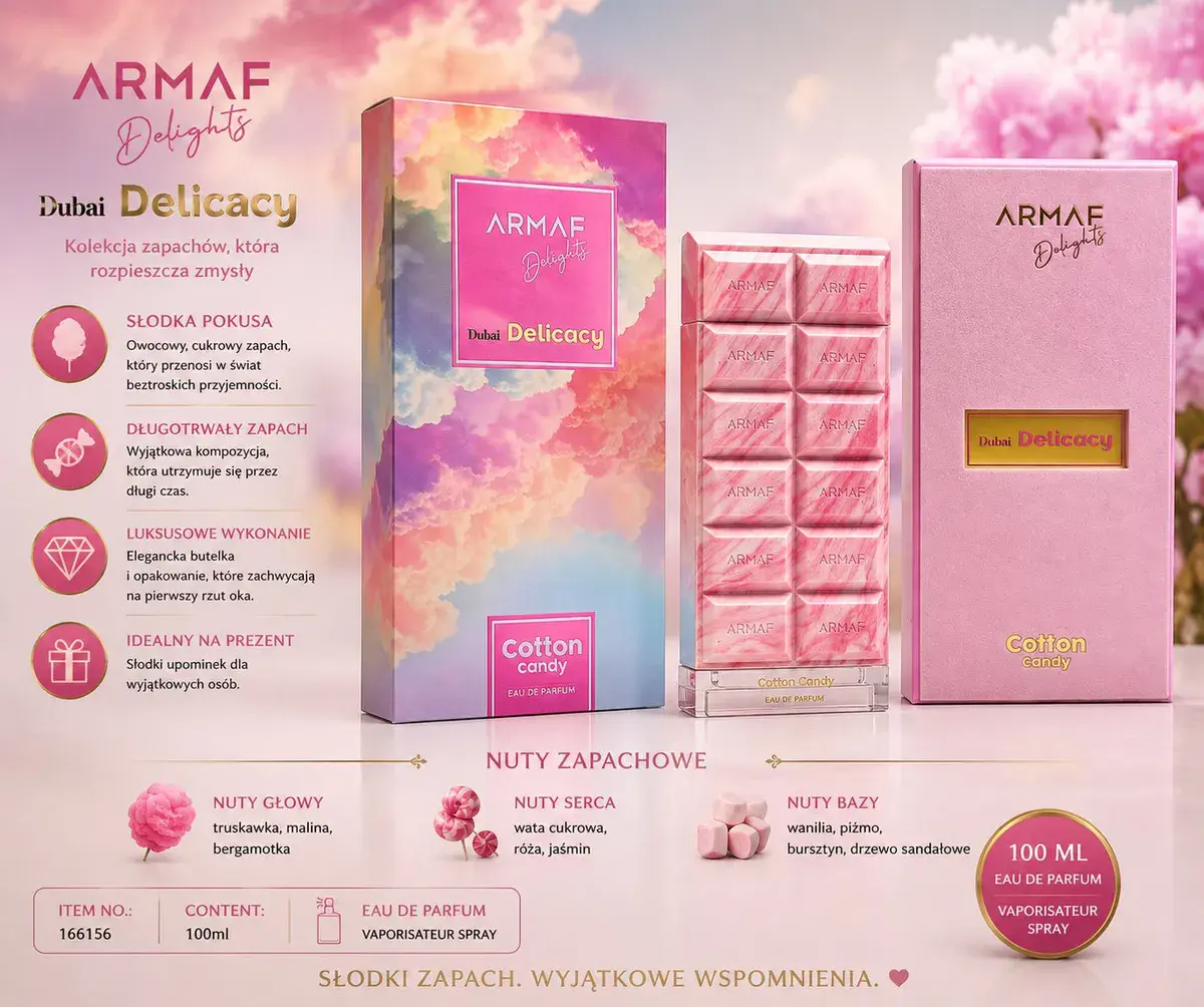 Perfumy Armaf Delicacy Cotton Candy 100ml różowe opakowanie