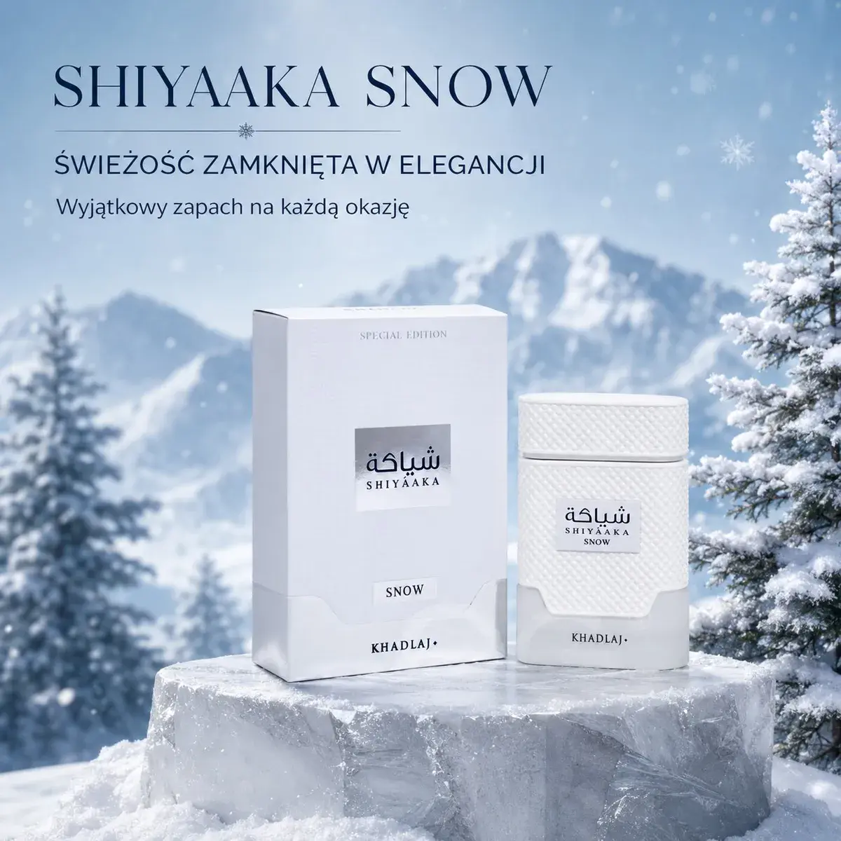 Perfumy Shiyaaka Snow 100 ml białe opakowanie eleganckie