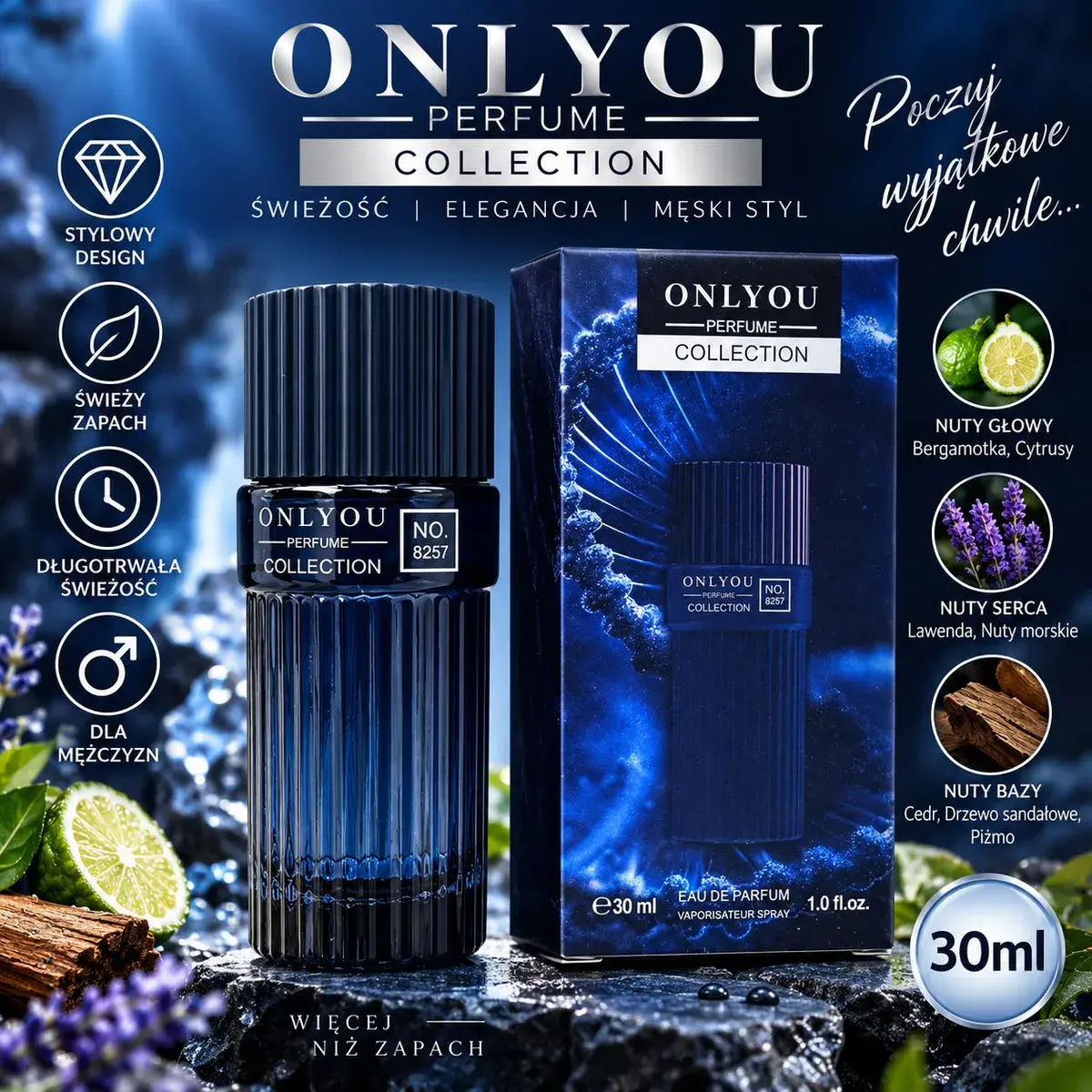 Perfumy OnlyYou Collection 30ml męskie świeży zapach