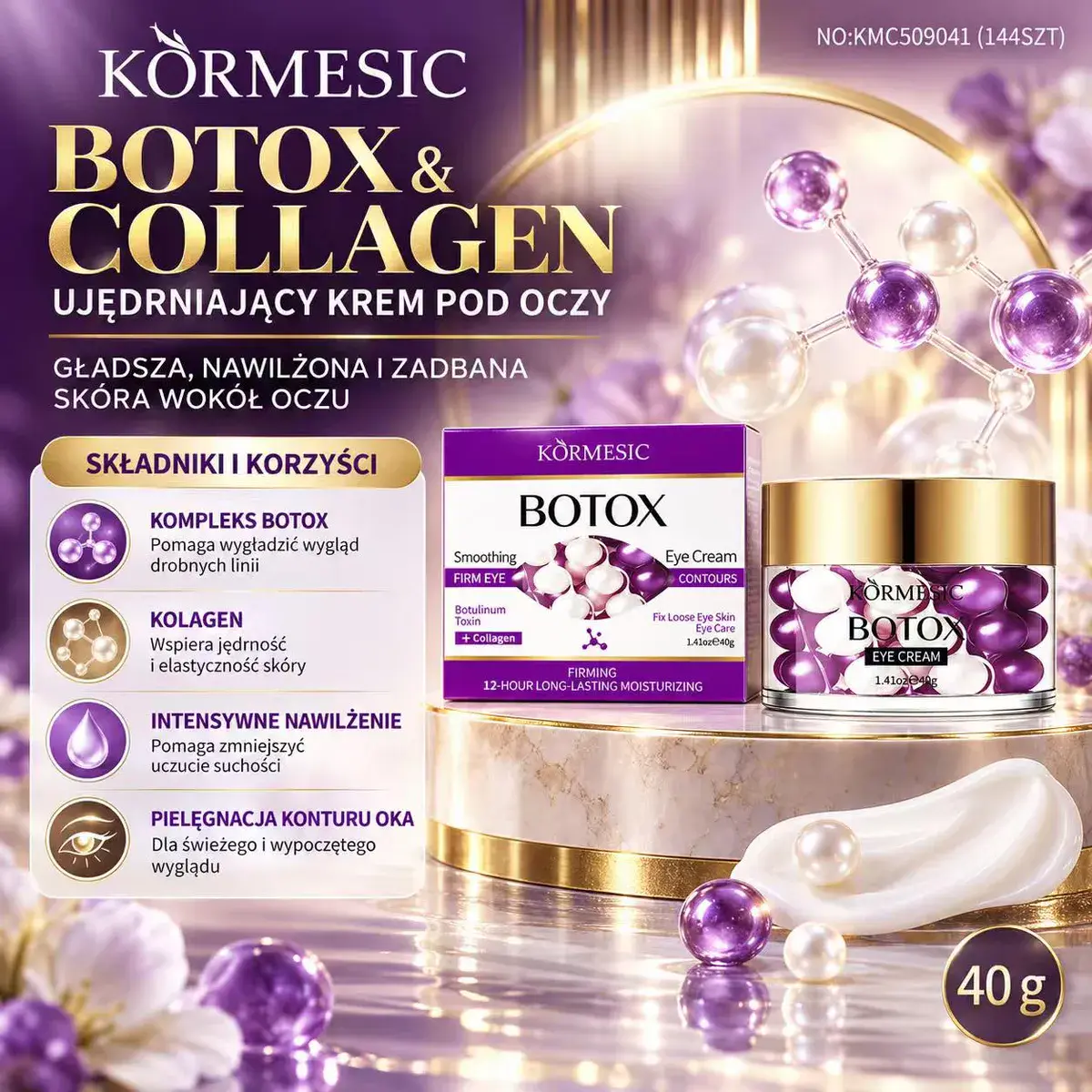 Körmesic Botox & Collagen Ujędrniający krem pod oczy 40g