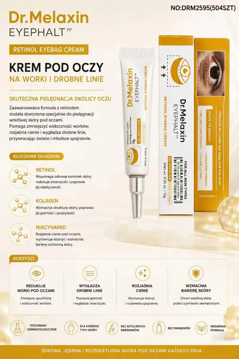 Dr.Melaxin krem pod oczy na worki i drobne linie 10g
