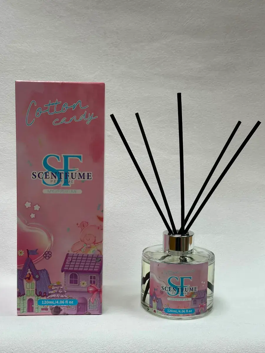 Dyfuzor zapachowy Cotton Candy 120ml z patyczkami czarnymi