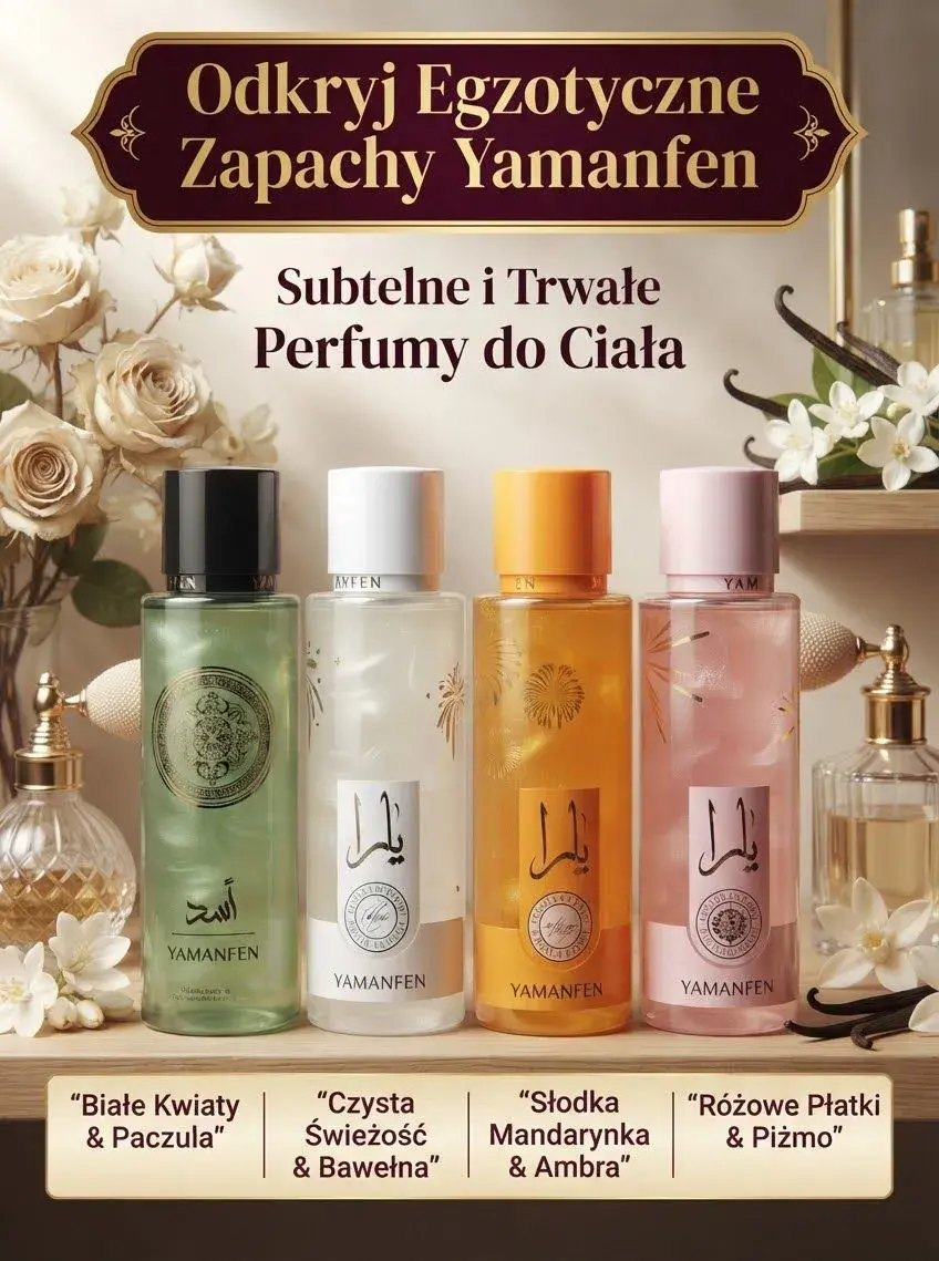 Mgiełka do ciała Yamanfen 250 ml w 4 egzotycznych zapachach