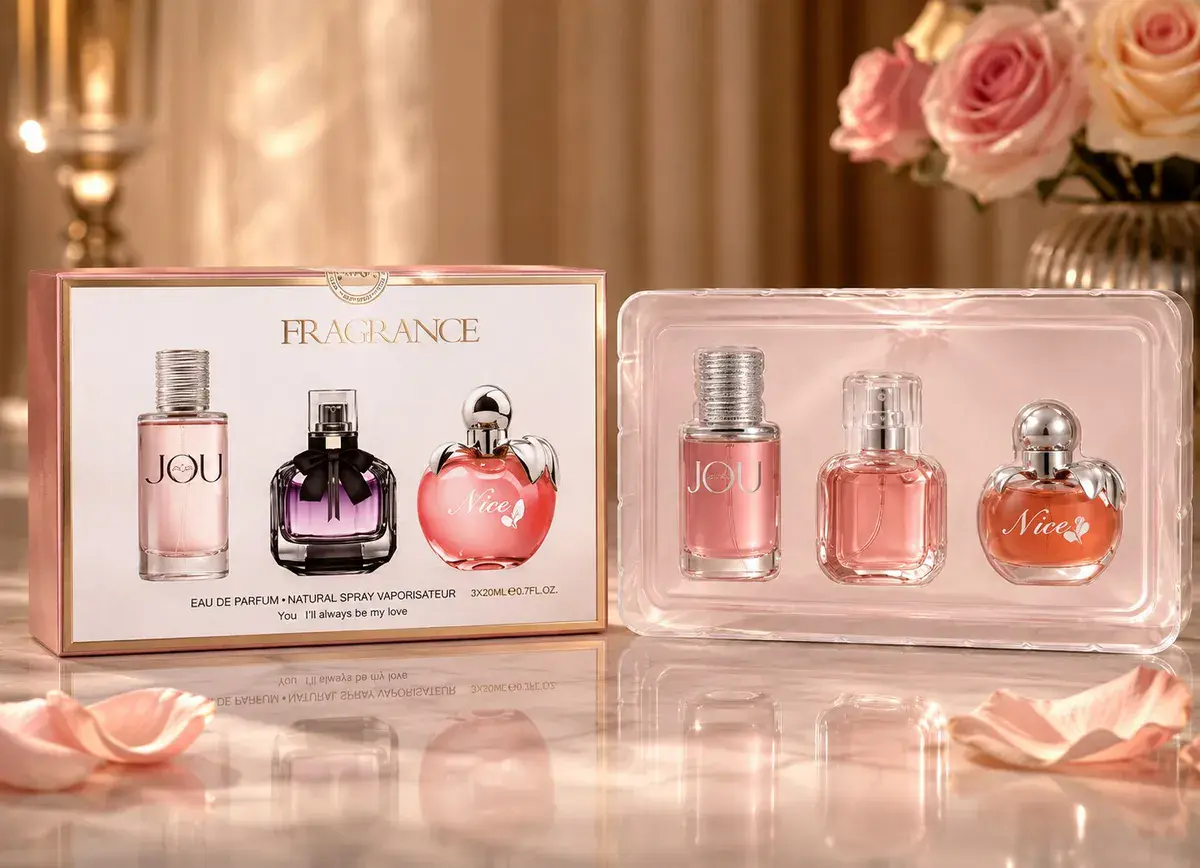 Zestaw perfum 3x30ml JOY i Nice różowy komplet zapachów