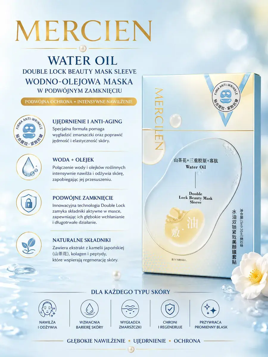Mercilen Water Oil Double Lock Beauty Mask Sleeve