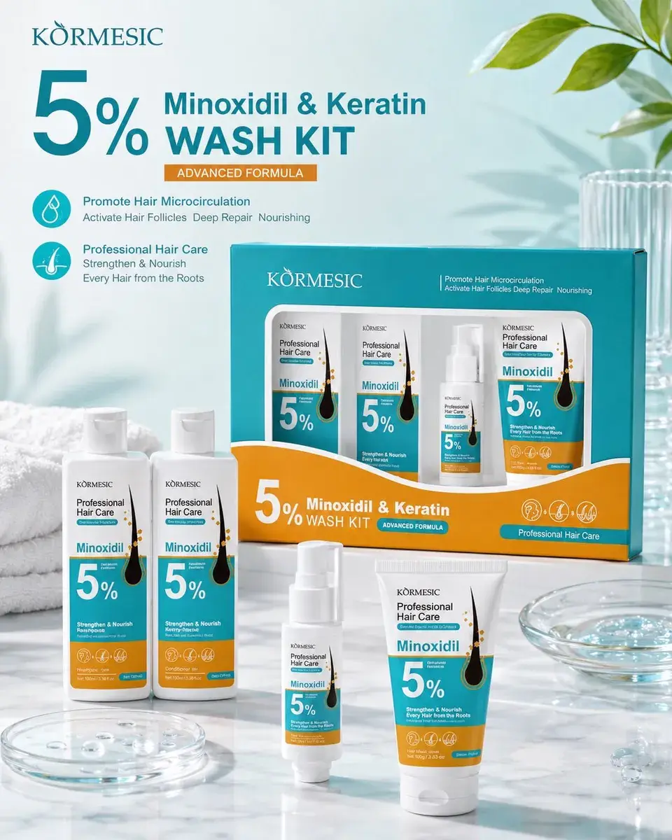 KÖRMESIC 5% Minoxidil & Keratin zestaw do pielęgnacji włosów