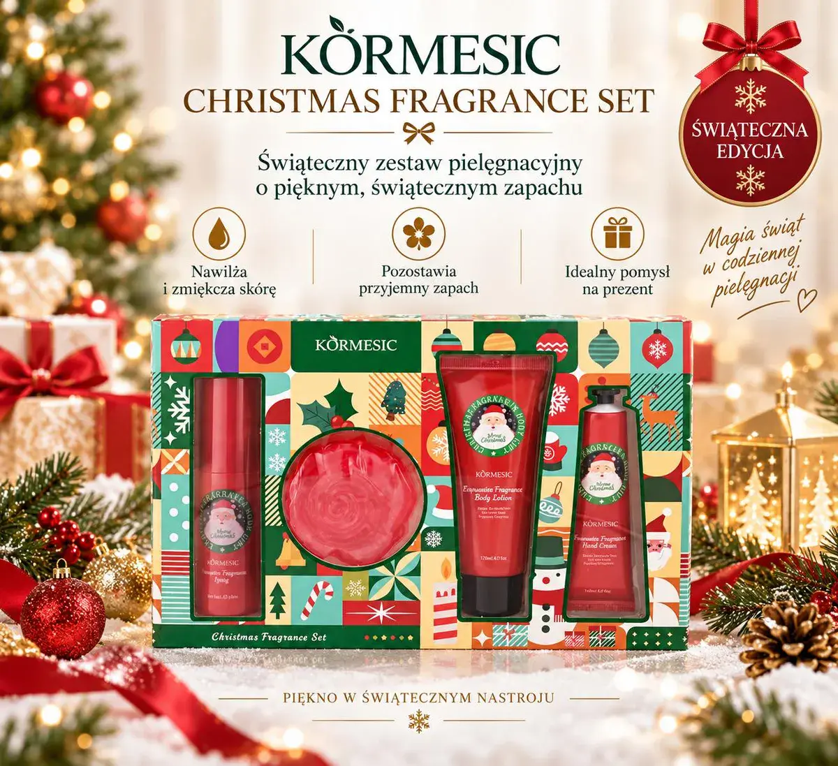 Świąteczny zestaw pielęgnacyjny Körmesic z zapachem Christmas