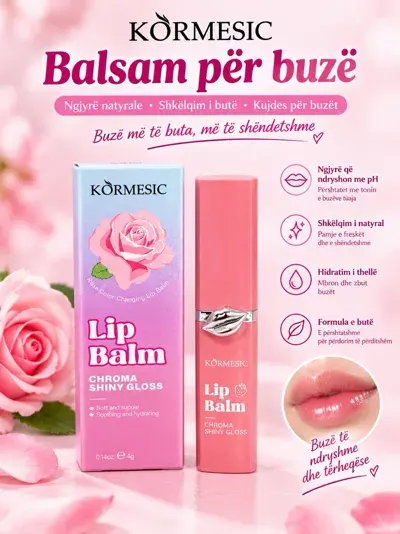 Balsam do ust zmieniający kolor o zapachu róży KORMESIC
