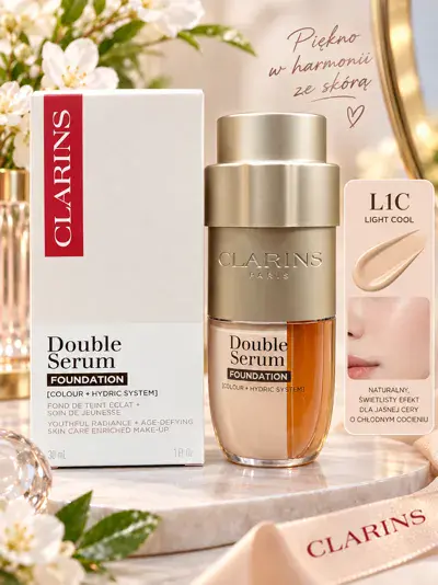 Clarins Double Serum Foundation Podkład-serum nr L1C Light Cool 30ml